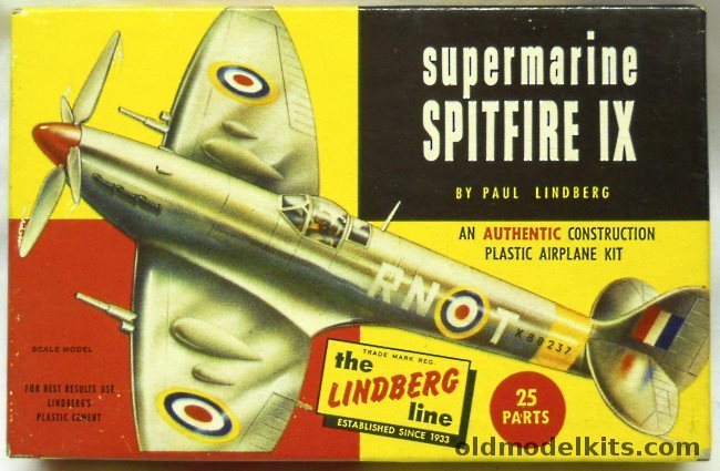 Lindberg 1/72 Supermarine Spitfire IX, 406-29 plastic model kit